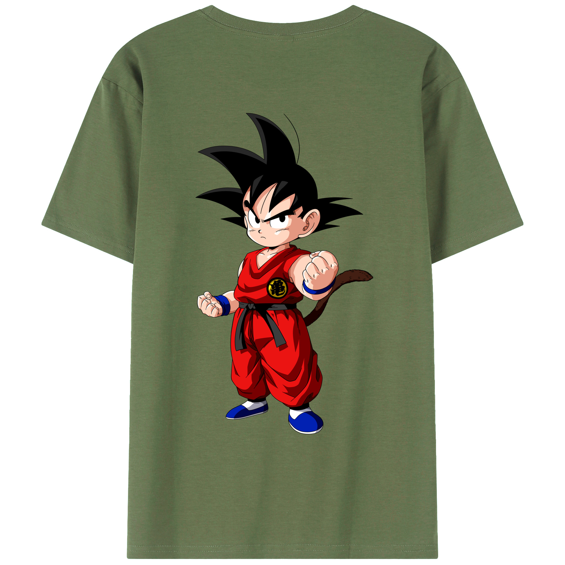 （画像用） ドラゴンボール 孫悟空（そん ごくう）Son Goku カカロット DRAGON BALL Kakarotto 綿100％ メンズ半袖Tシャツ（バックプリント） 通気性